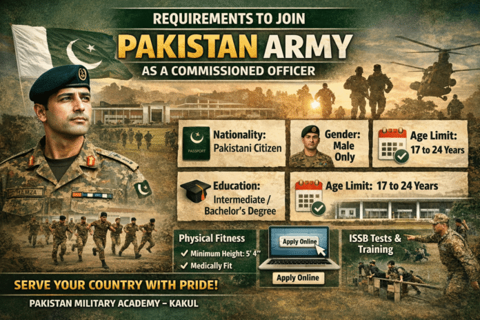 Pakistan Army Commissioned Officer eligibility criteria and selection process guide